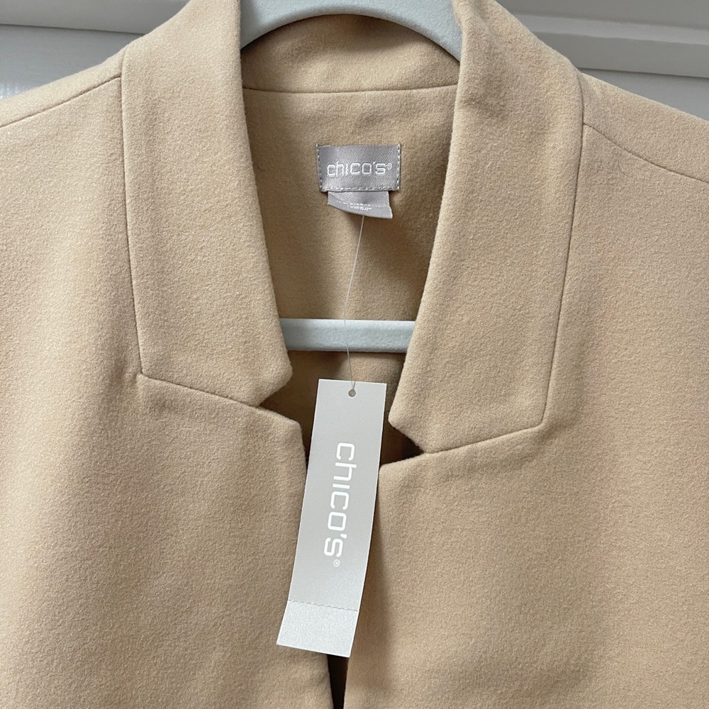 Chico's Classic Beige Long Vest Cardigan Duster NWT
